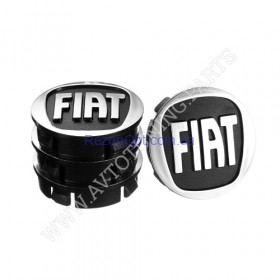 Заглушка колесного диска Fiat 60x55  черный ABS пластик (4шт.) (50012)