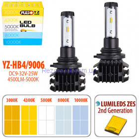 Лампы PULSO YZ/HB4 9006/LED-chips ZES-Philips/9-32v2*25w/4500Lm/3000-4300-5000-6500-10000K (YZ-HB4 9006)