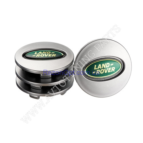 Заглушка колесного диска Land Rover 63x48  серый ABS пластик (4шт.) (50021)