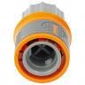 Коннектор ½" быстросъёмный на кран н/р ¾" аквастоп (ABS+TPR) FLORA (5015584)