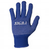 Перчатки трикотажные с точечным ПВХ покрытием р8 Микроточка (синие) КРАТНО 12 парам SIGMA (9442881)