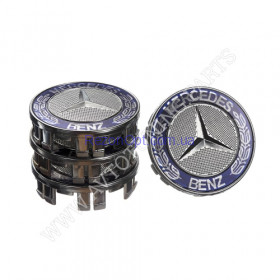Заглушка колесного диска Mercedes 75x70  серый ABS пластик (4шт.) (50034)