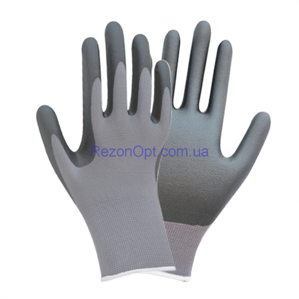 Перчатки трикотажные с частичным нитриловым покрытием р8 (серые, манжет) SIGMA (9443501)