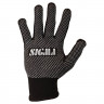 Перчатки трикотажные с точечным ПВХ покрытием р8 Микроточка (чёрные) SIGMA (9442931)