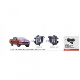 Фары доп.модель Mitsubishi Triton/L200/Pajero Sport 2018-/MB-9049W/H8-35W/эл.проводка (MB-9049)