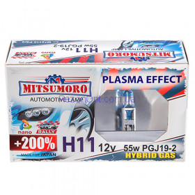 Автолампа MITSUMORO Н11 12v  55w PGJ19-2 v 2 +200 plasma effect (ближний, птф) (M72110 NB/2)