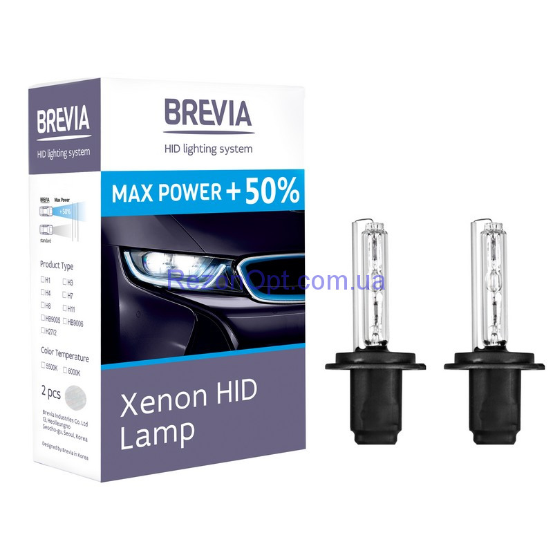 Ксеноновые лампы BREVIA H1+50% 5500K 12150MP