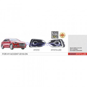 Фары доп.модель Hyundai Accent/2018-/HY-372W/эл.проводка (HY-372W)