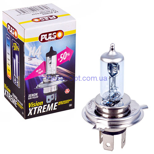 Лампа PULSO/галогенная H4/P43T 12v60/55w+50% X-treme Vision/c/box (LP-41655)