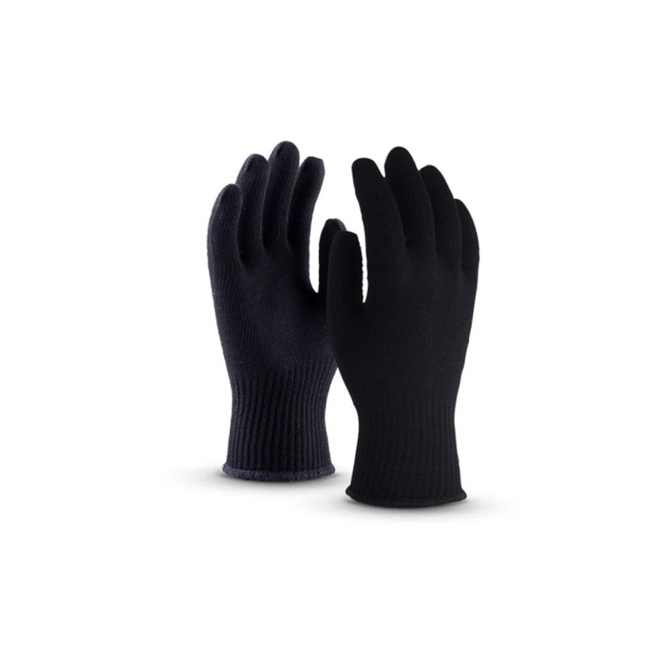 Перчатки трикотажные без точечного ПВХ покрытия р10 Лайт (черные) GRAD (9441785)