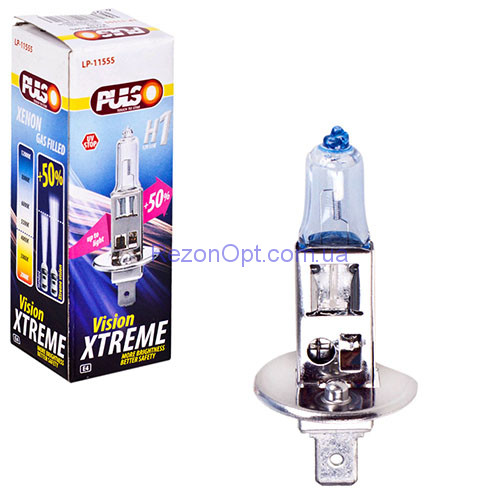 Лампа PULSO/галогенная H1/P14.5S 12v55w+50% X-treme Vision/c/box (LP-11555)