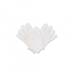 Перчатки трикотажные без точечного ПВХ покрытия р10 Мастер (белые) GRAD (9441725)