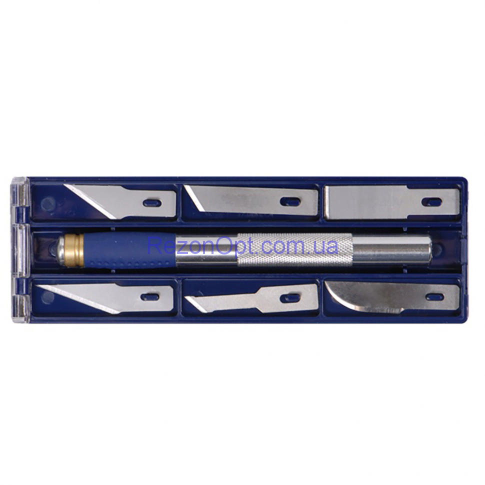 Набор ножей моделярских 6шт + держатель SIGMA (8214011)