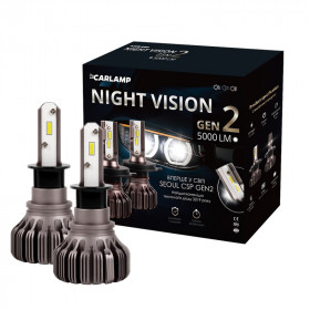 Светодиодные автолампы H3 Carlamp Night Vision Gen2 5000 Lm 5500 K IP68K (NVGH3)