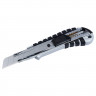 Нож строительный (корпус метал/резина) лезвие 18мм автоматический замок SIGMA (8211041)
