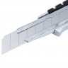 Нож строительный (корпус метал/резина) лезвие 18мм автоматический замок SIGMA (8211041)
