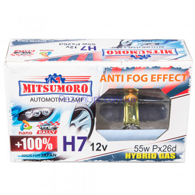 Автолампа MITSUMORO Н7 12v 55w Px26d  +100 anti fog effect (ближний, дальний) (M72720 FG/2)