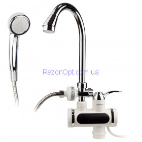 Кран-водонагреватель проточный JZ 3.0кВт 0,4-5бар для ванны гусак ухо на гайке AQUATICA (JZ-6C141W)