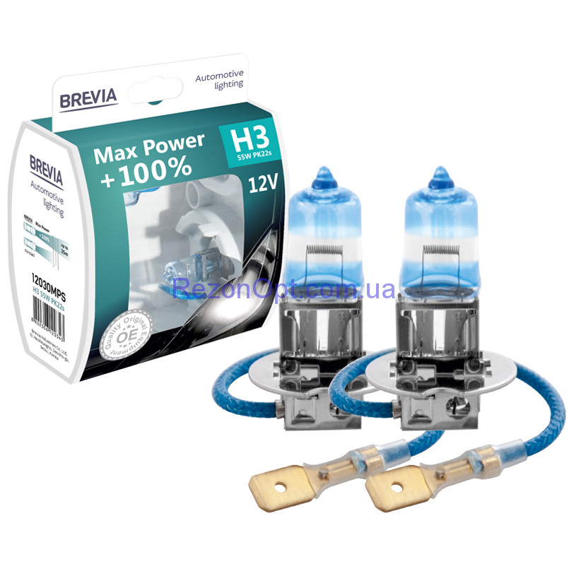Галогеновые лампы BREVIA H3 MAX POWER +100% 12030MPS